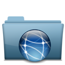Blue Folder Remote Icon 128x128 png